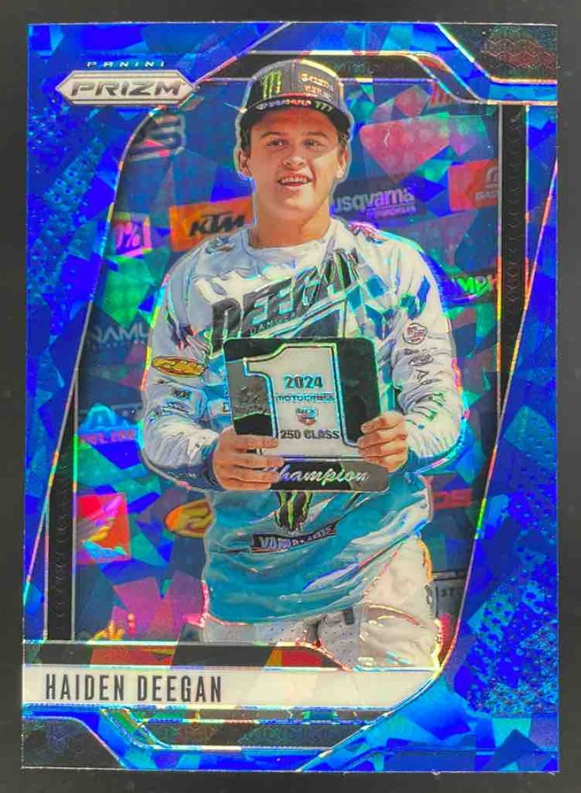 2025 Panini Prizm NASCAR Blue Ice Prizms #99 Haiden Deegan