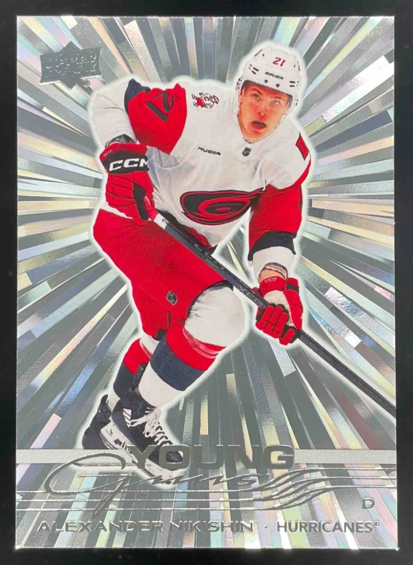 2025 Upper Deck Series 2 Young Guns Outburst Silver #461 Alexander Nikishin RC