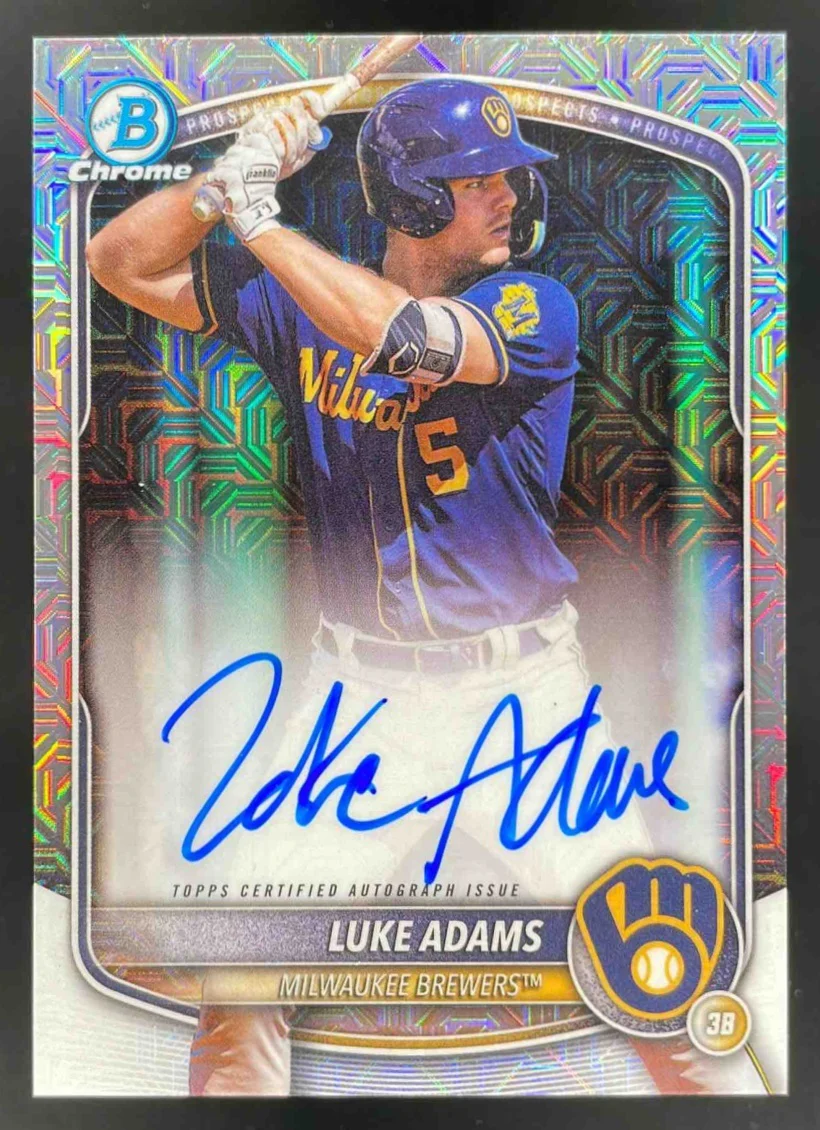 2025 Bowman Chrome Mega Box Mojo Refractor #BMA-LAD Luke Adams Auto