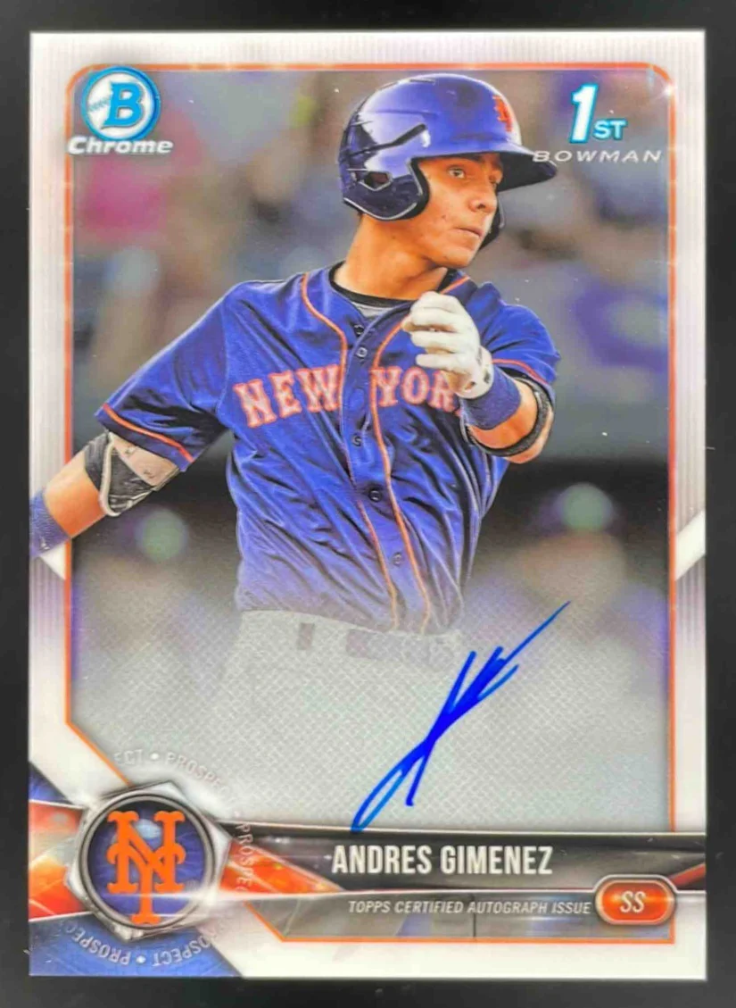 2018 Bowman Chrome Prospect Autographs #CPA-AG Andres Gimenez Auto