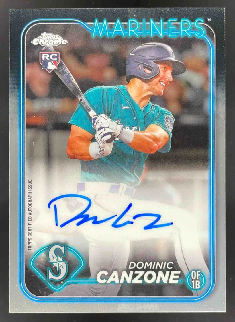2024 Topps Chrome Rookie Autographs #RA-DC Dominic Canzone RC Auto