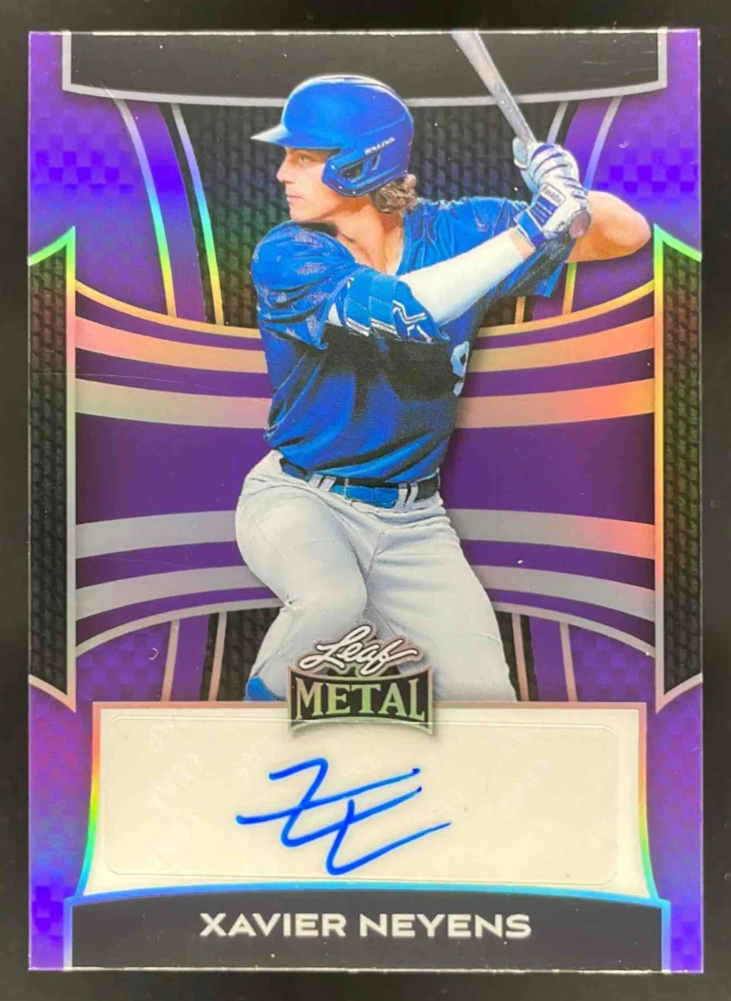 2025 Leaf Metal Autograph Prismatic Purple #BA-XN1 Xavier Neyens Auto /10