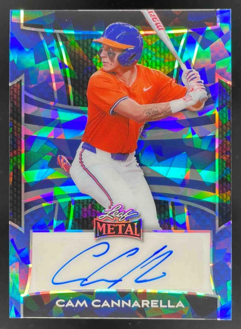2025 Leaf Metal Autograph Crystal Blue #BA-CC1 Cam Cannarella Auto /15