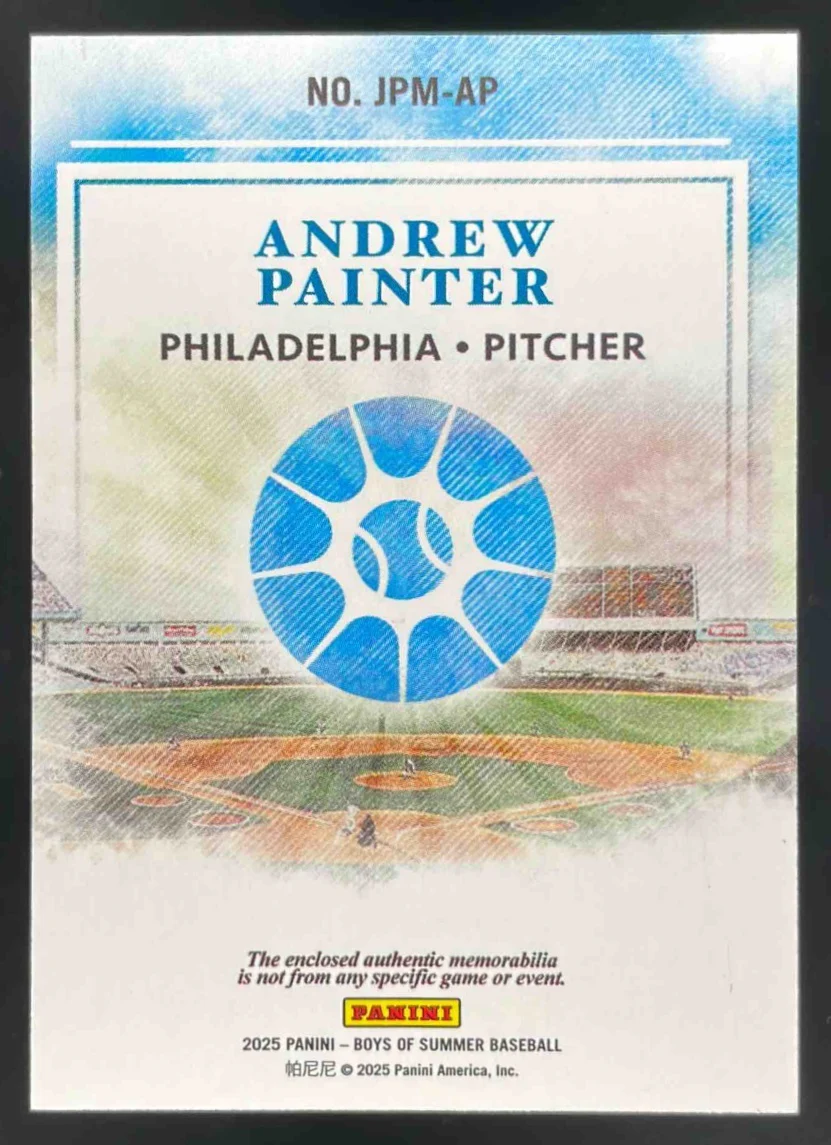 2025 Panini Boys of Summer Jumbo Prospect Materials #JPM-AP Andrew Painter /99 - Image 2