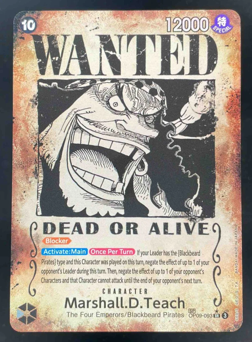 Marshall.D.Teach 093 Wanted Poster - Emperors in the New World OP09 One Piece