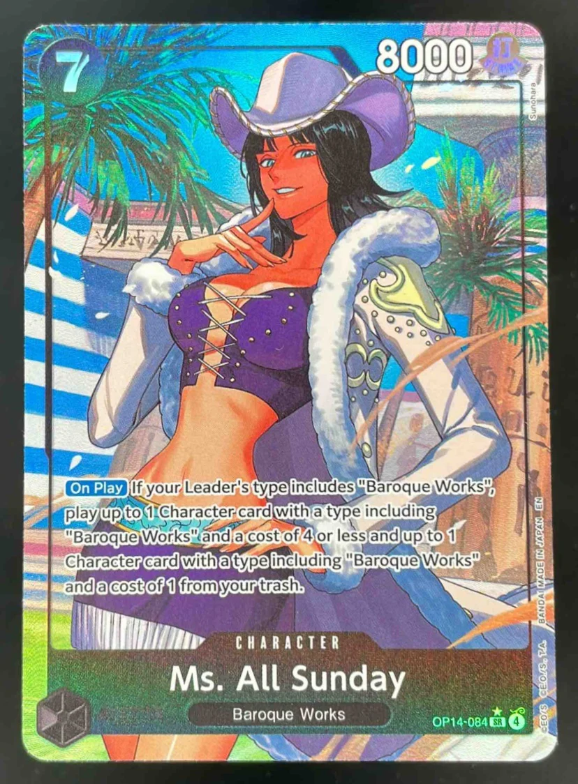 Ms. All Sunday Alternate Art - The Azure Sea's Seven OP14 One Piece