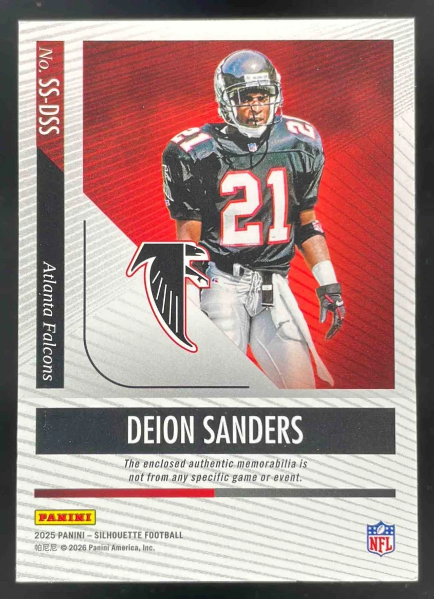 2025 Panini Silhouette Silhouettes #36 Deion Sanders /99 - Image 2