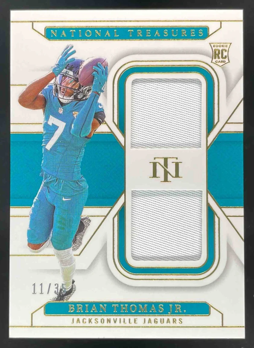 2024 National Treasures Dual Materials Gold #RDM-BTJ Brian Thomas Jr. /35