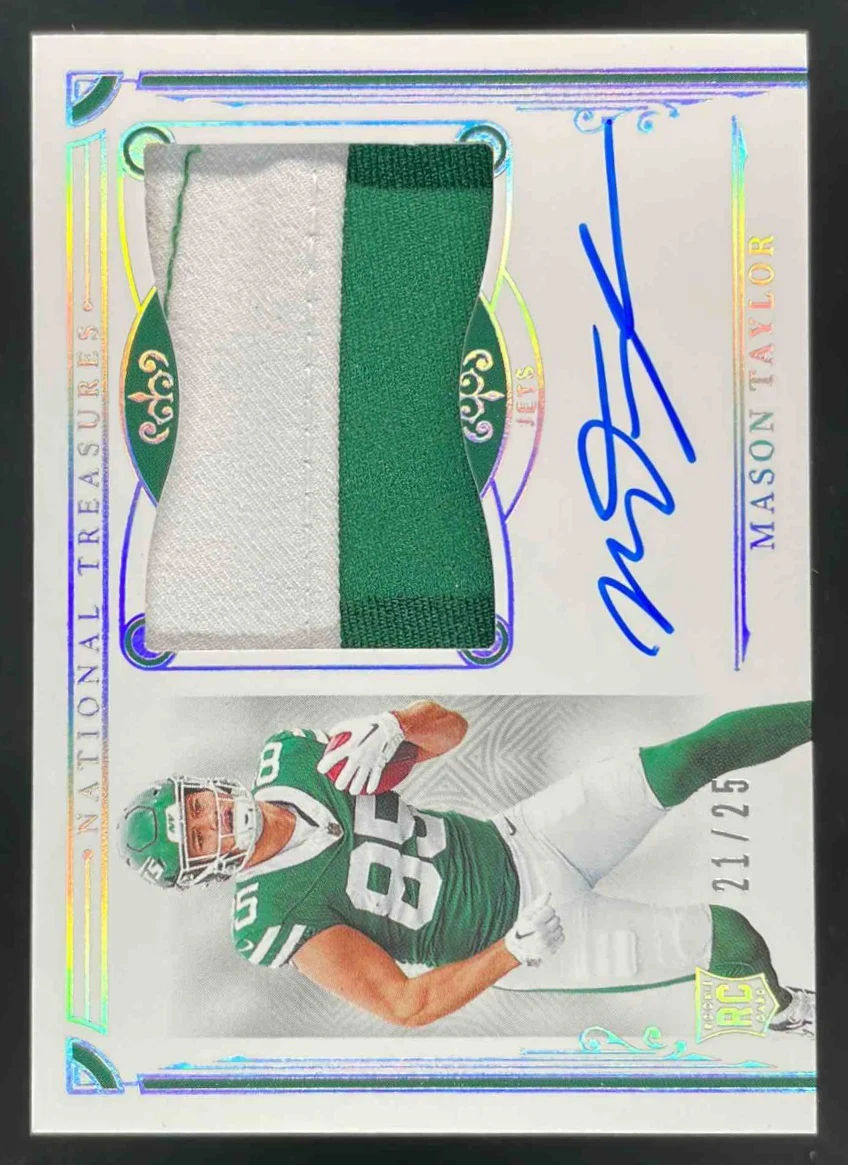 2025 National Treasures Patch Holo Silver #183 Mason Taylor RC Auto /25