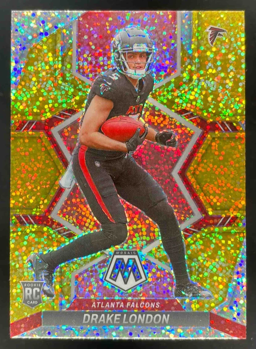 2022 Panini Mosaic Sparkle Gold SSP #312 Drake London RC