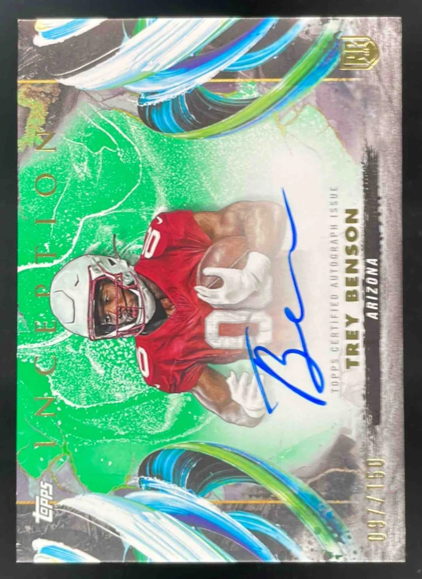 2024 Topps Inception Variations Green #RAV-TB Trey Benson RC VAR Auto /150