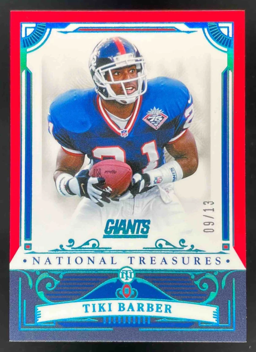 2025 Panini National Treasures Stars & Stripes #75 Tiki Barber /13