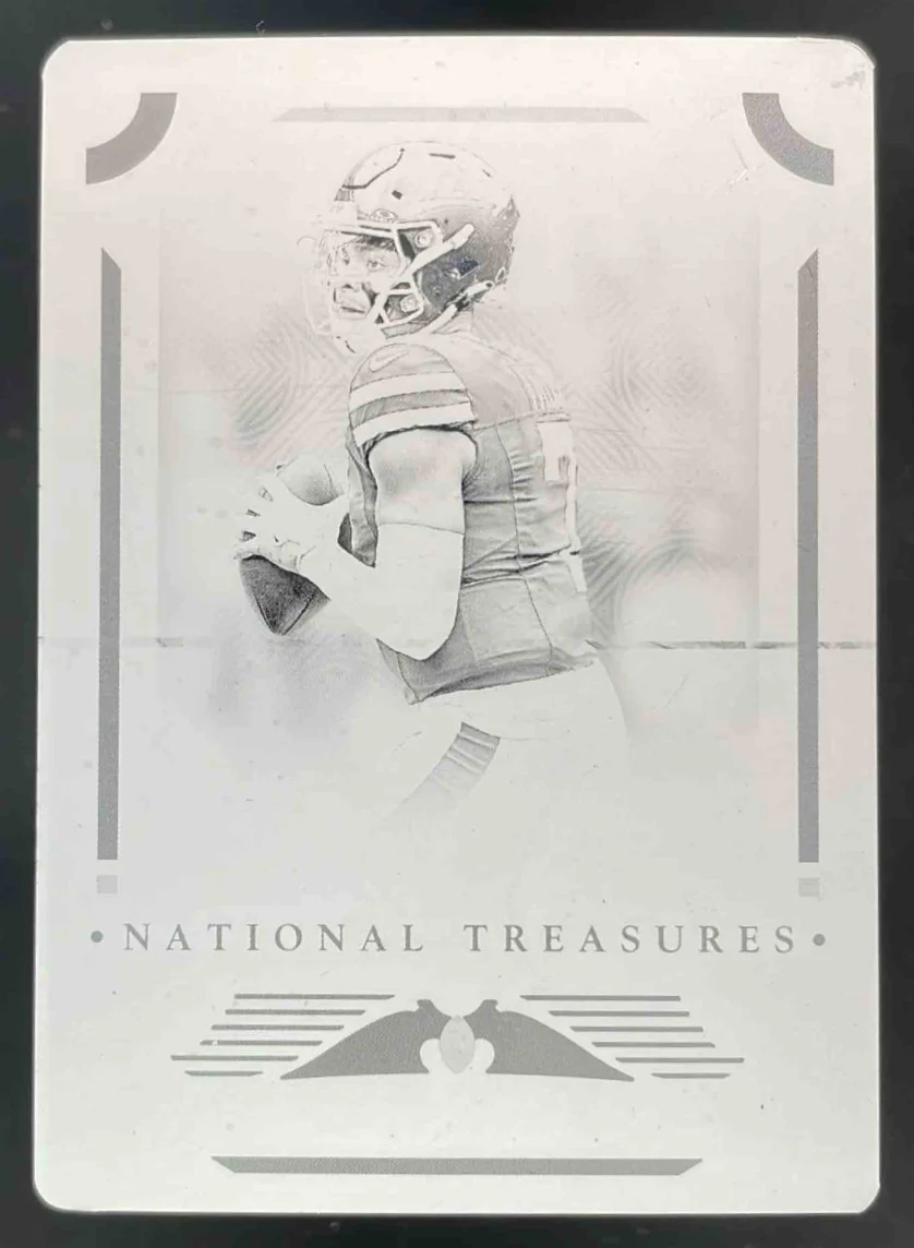 2025 Panini National Treasures Printing Plates Black #76 Justin Fields 1/1