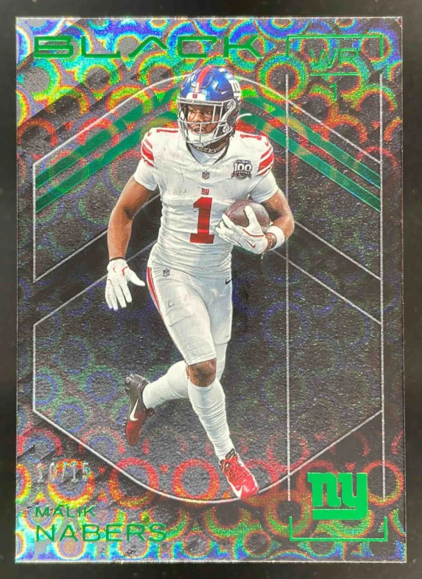2025 Panini Black Emerald #40 Malik Nabers /15