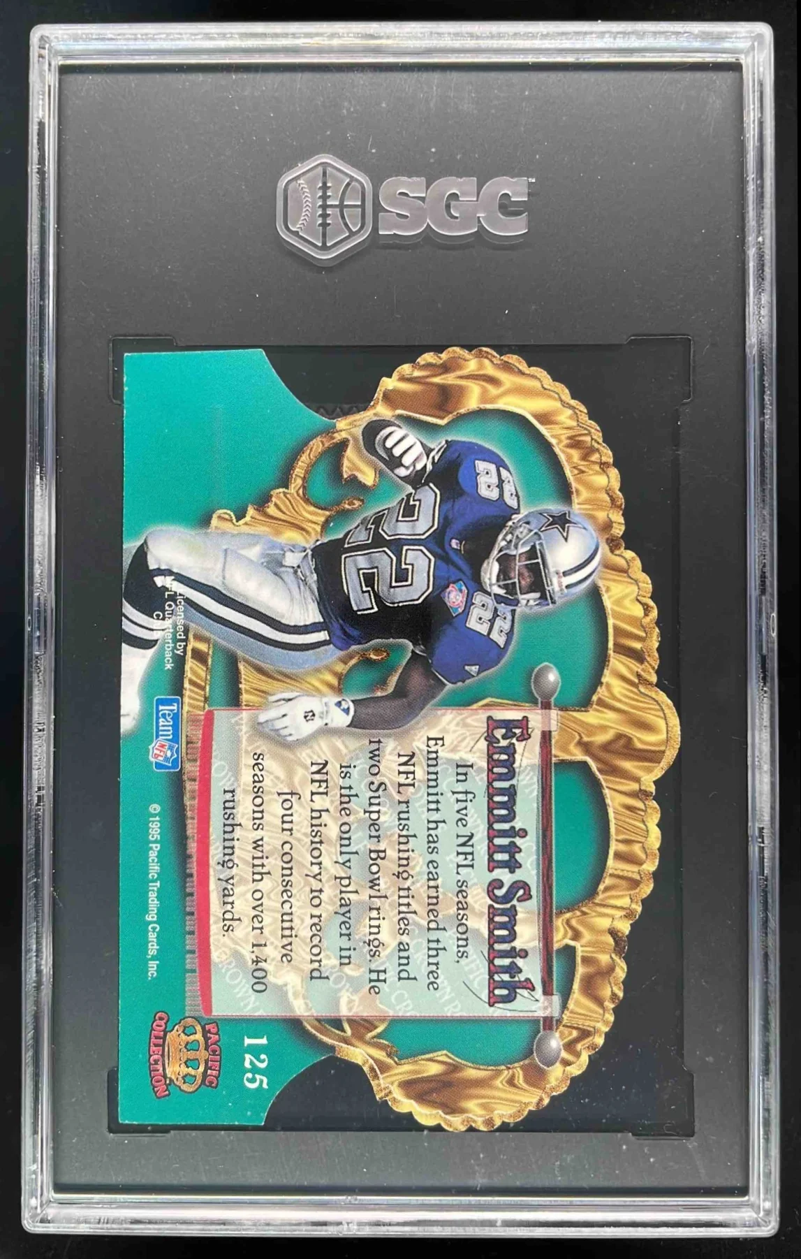 1995 Pacific Crown Royale #125 Emmitt Smith SGC 8.5 - Image 2