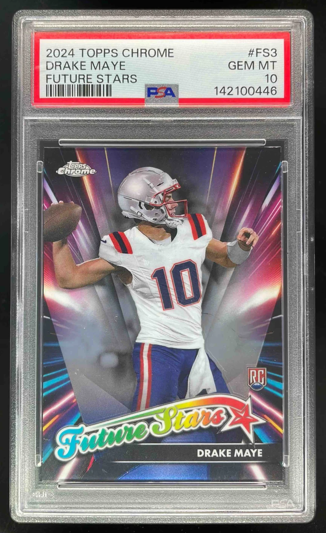 2024 Topps Chrome Future Stars #FS-3 Drake Maye RC Future Stars PSA 10
