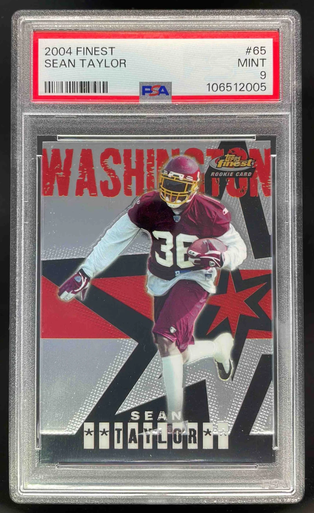 2004 Topps Finest #65 Sean Taylor RC PSA 9