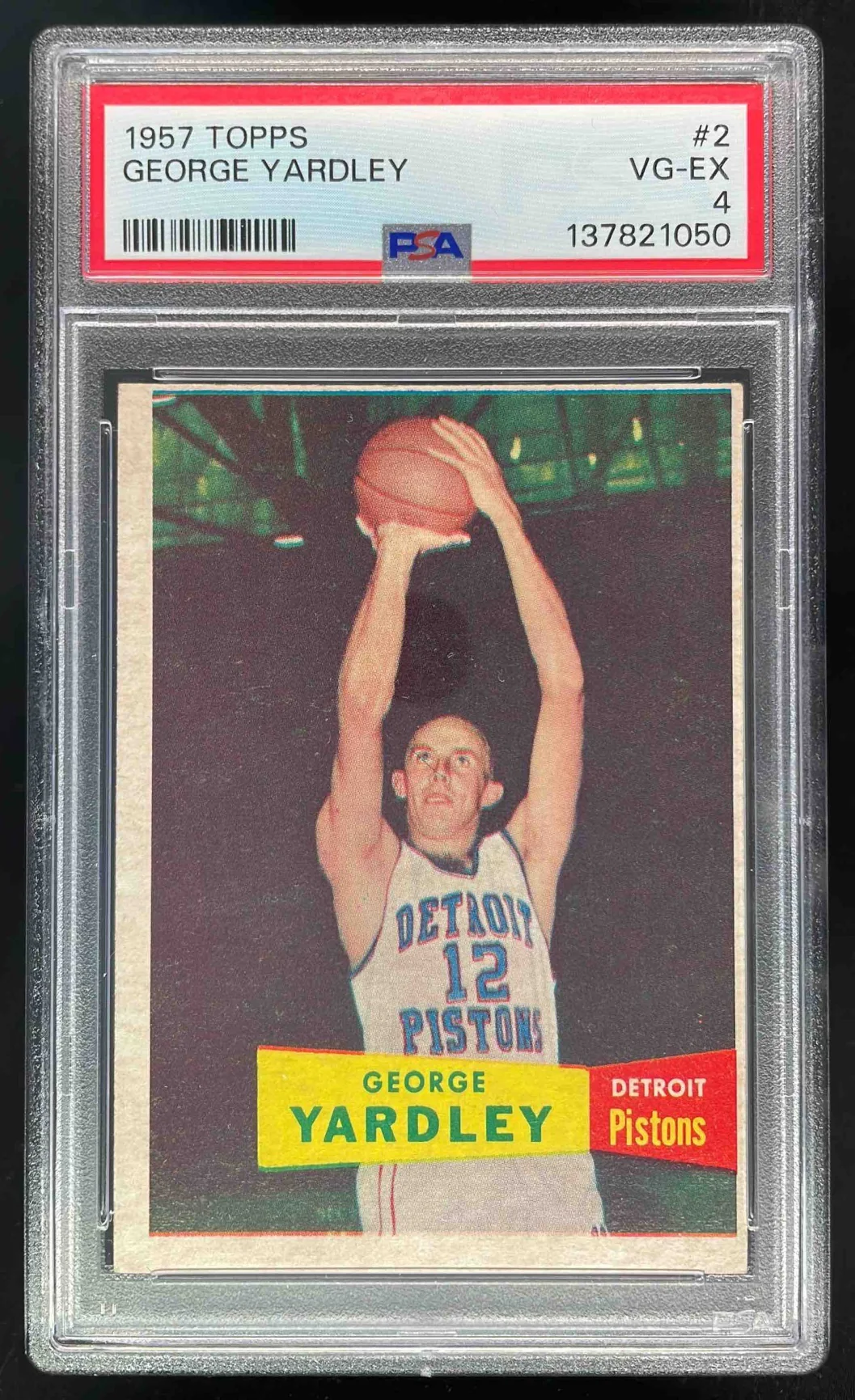 1957-58 Topps #2 George Yardley RC PSA 4