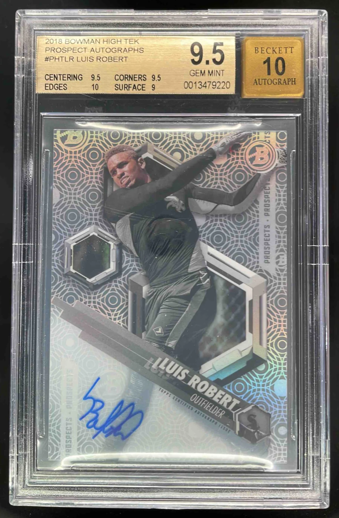 2018 Bowman High Tek Prospects Autograph #PHT-LR Luis Robert Auto BGS 9.5