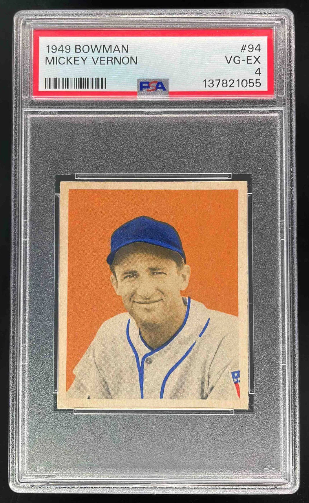 1949 Bowman #94 James Vernon RC PSA 4