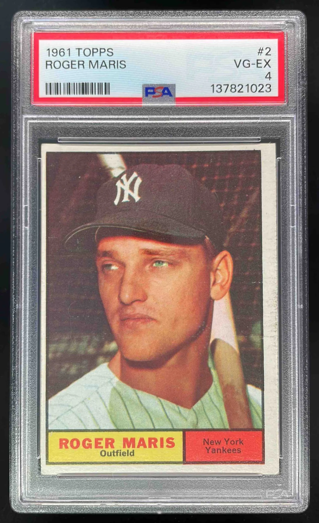 1961 Topps #2 Roger Maris PSA 4