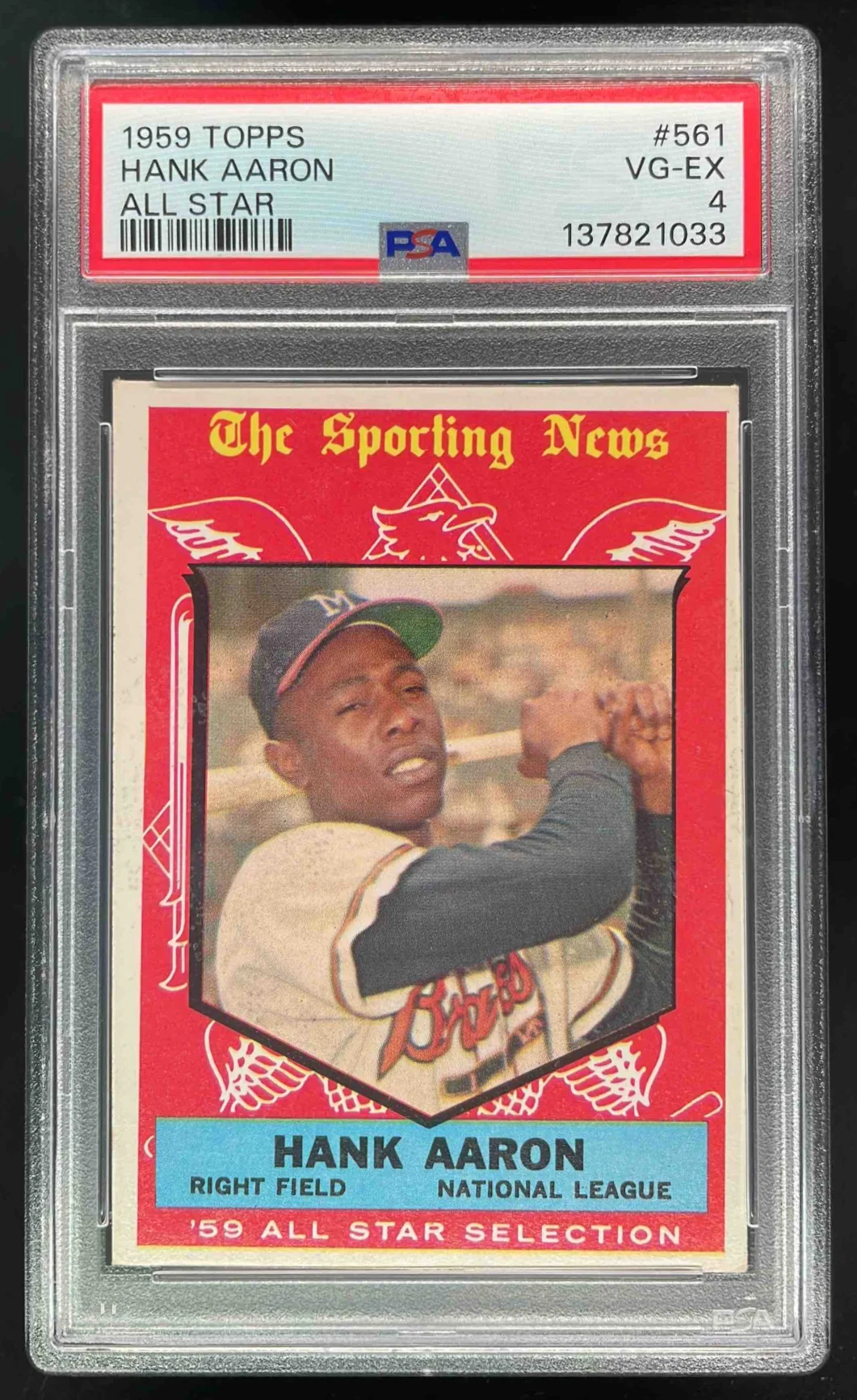 1959 Topps #561 Hank Aaron All-Star PSA 4