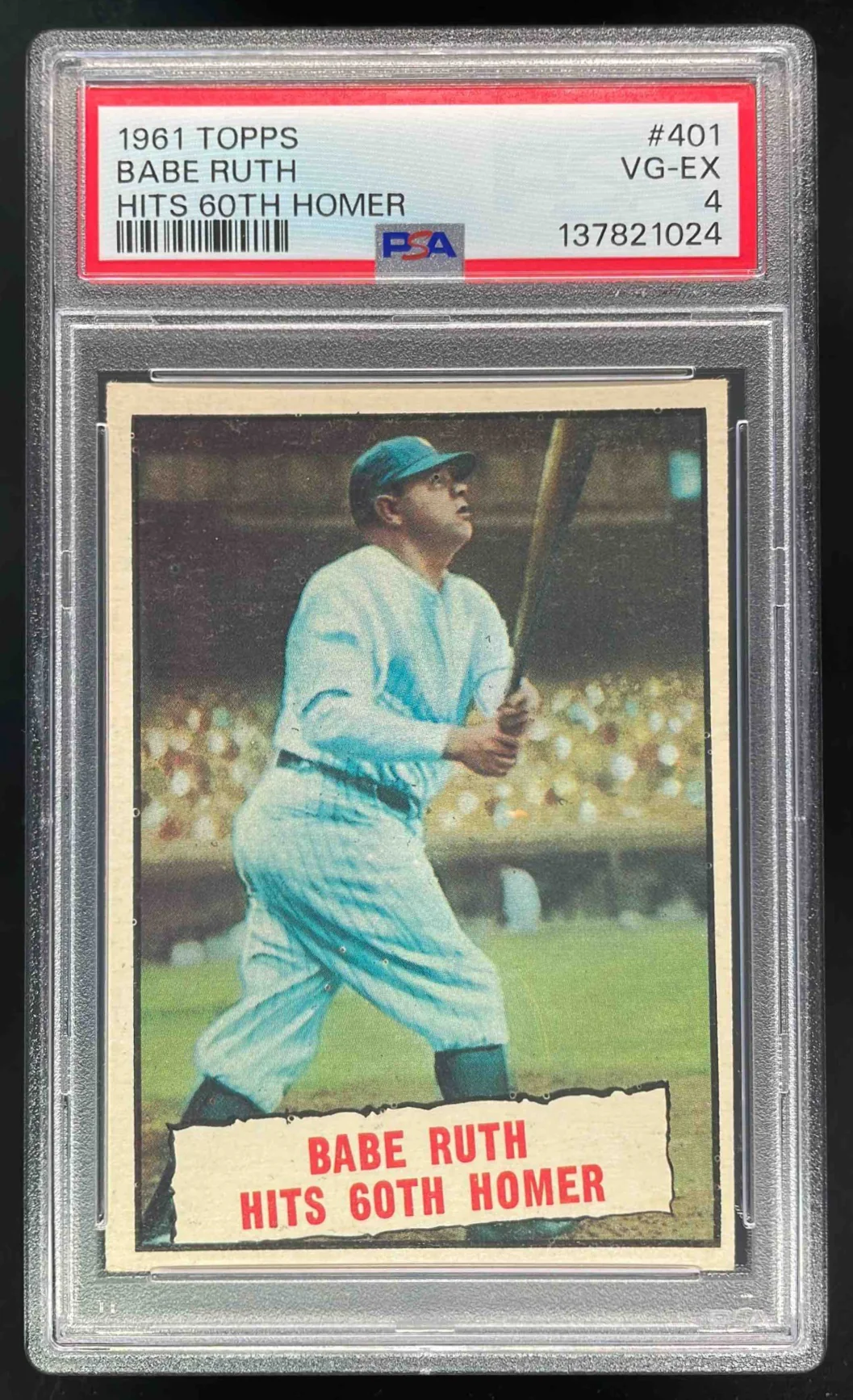 1961 Topps #401 Babe Ruth PSA 4