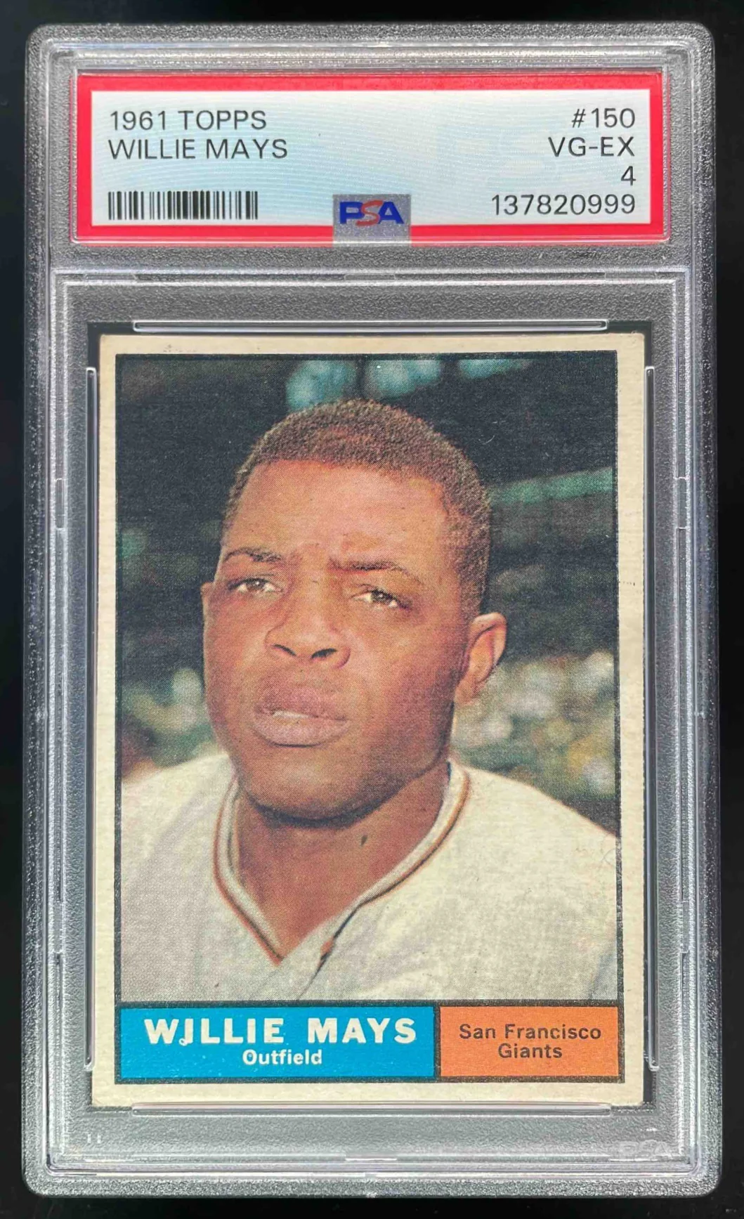 1961 Topps #150 Willie Mays PSA 4