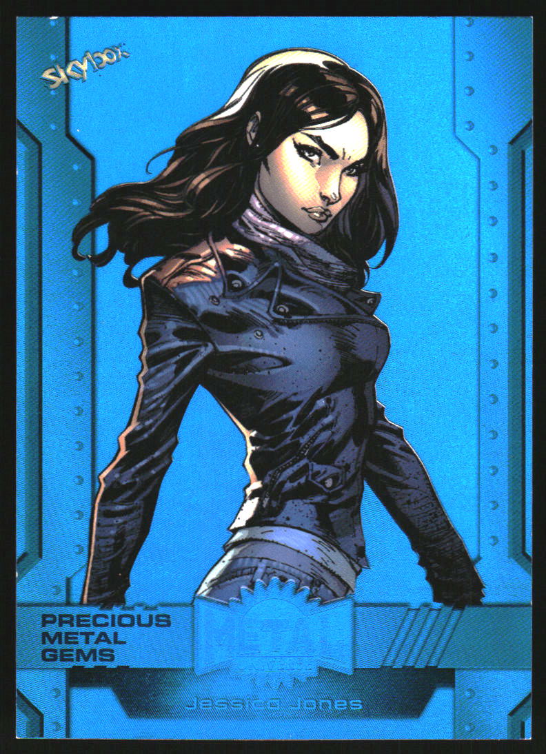 2024 SkyBox Marvel Metal Universe Avengers Precious Gems Blue Jessica Jones /50