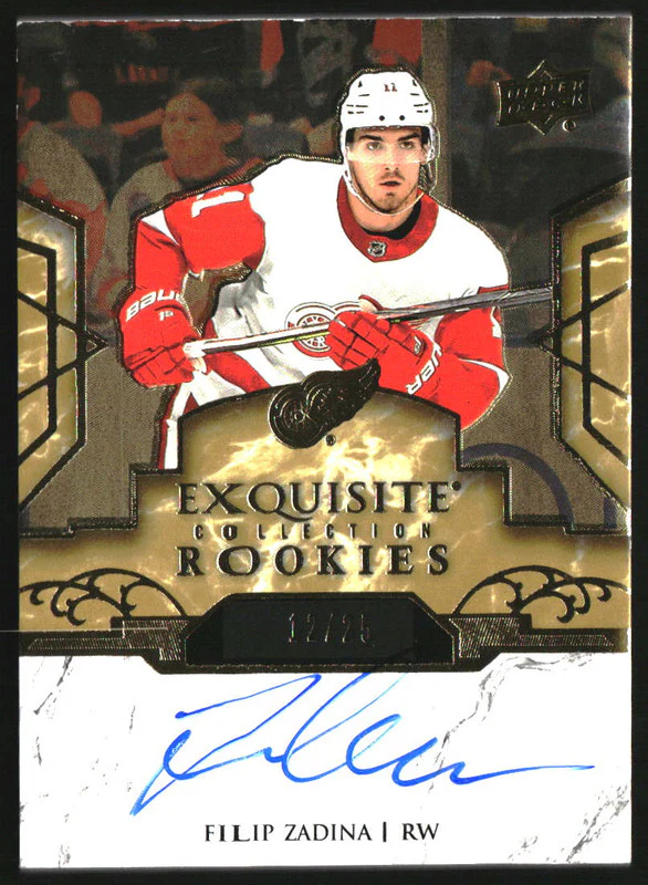 2019-20 Exquisite Collection Platinum Rookie Autograph Filip Zadina RC Auto /25