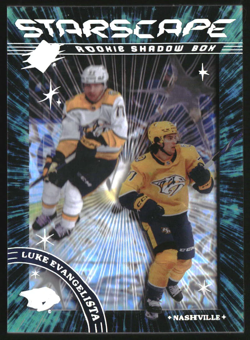 2023-24 SPx Starscape Shadow Box Silver Spectrum #SS25 Luke Evangelista RC /99