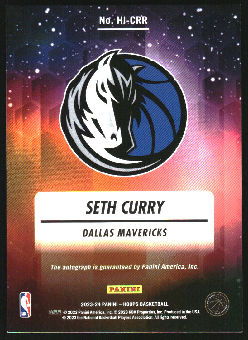 2023-24 Hoops Hoops Ink Seth Curry Autograph Auto - Image 2