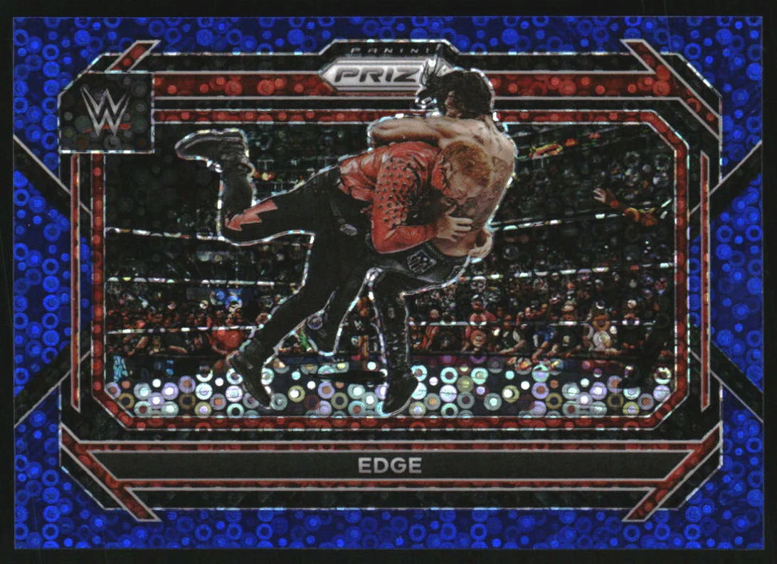 2023 Panini Prizm WWE Prizms Under Card Blue #100 Edge /25