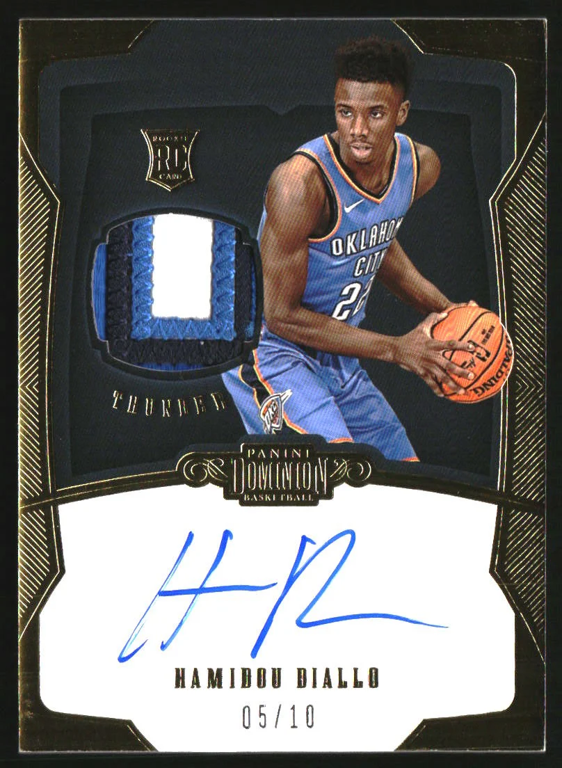 2018-19 Panini Dominion Gold #144 Hamidou Diallo RC Jersey Auto /10