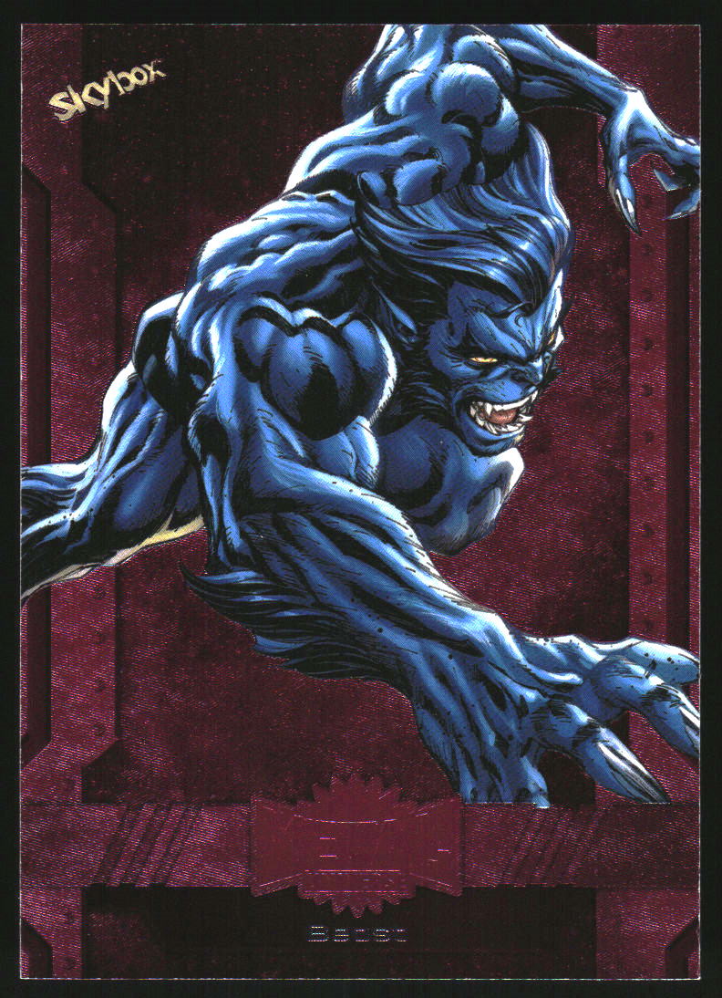 2024 SkyBox Marvel Metal Universe Avengers Pink FX #76 Beast /75
