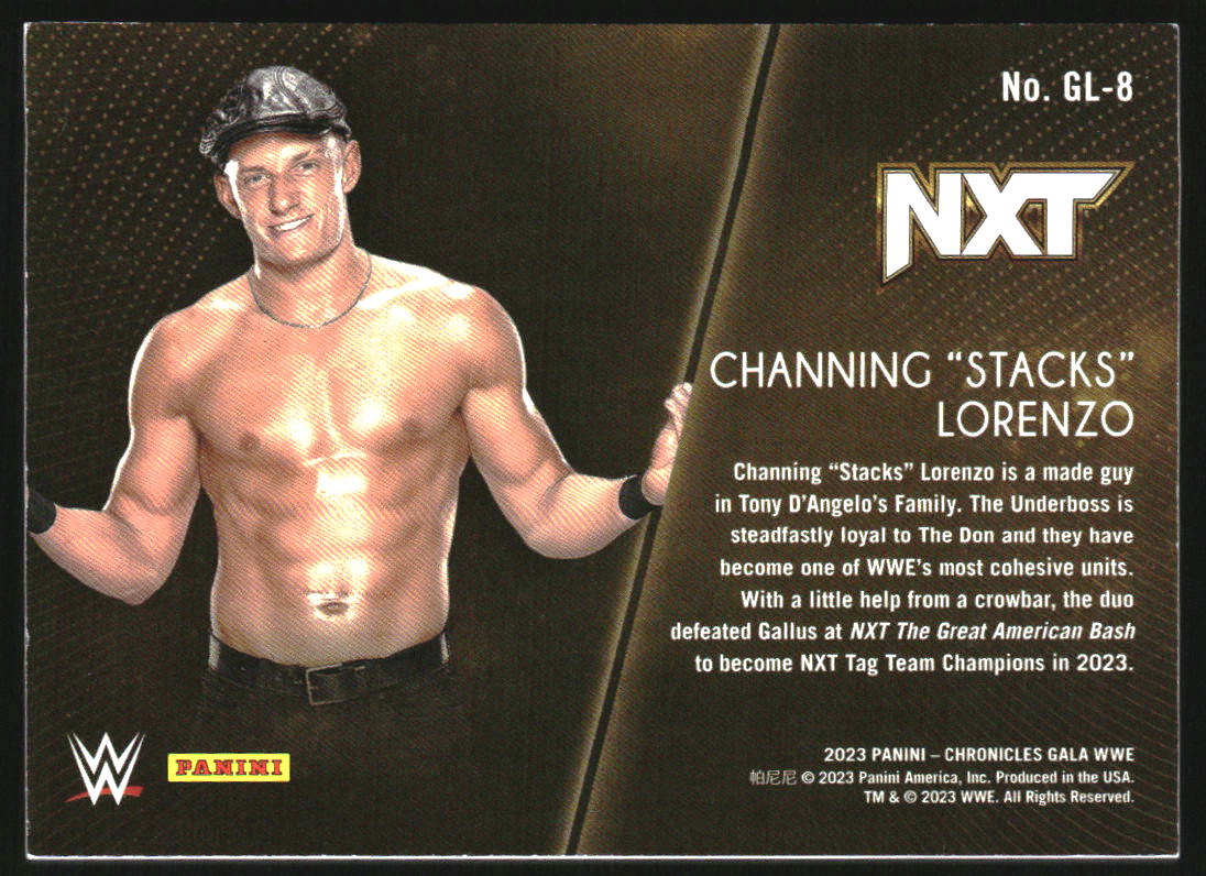 2023 Panini Chronicles WWE Gala Rookies #8 Channing "Stacks" Lorenzo RC /8 - Image 2