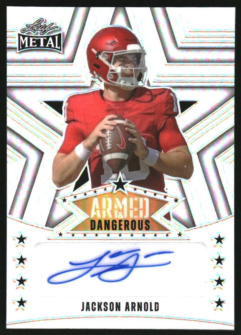 2024 Leaf Metal Armed Dangerous Silver Autograph Jackson Arnold Auto /10
