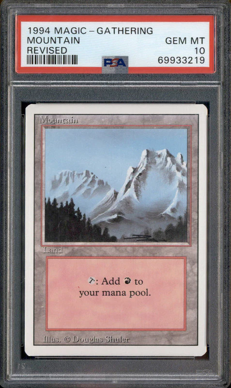 1994 Magic the Gathering Revised Mountain PSA 10