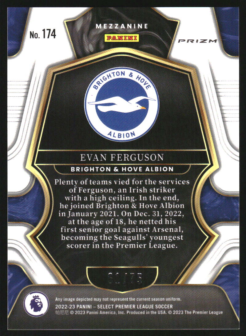 2022-23 Select English Premier League Orange #174 Evan Ferguson RC /75 - Image 2