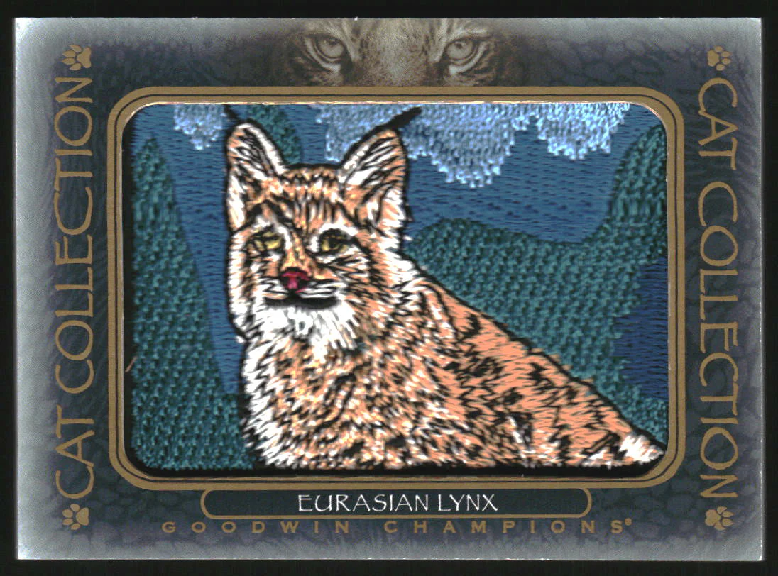 2020 UD Goodwin Champions Cat Collection Manufactured Patches Eurasian Lynx