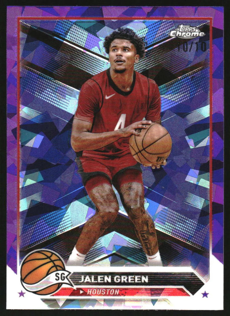 2023-24 Topps Chrome Sapphire Purple Refractors #37 Jalen Green /10