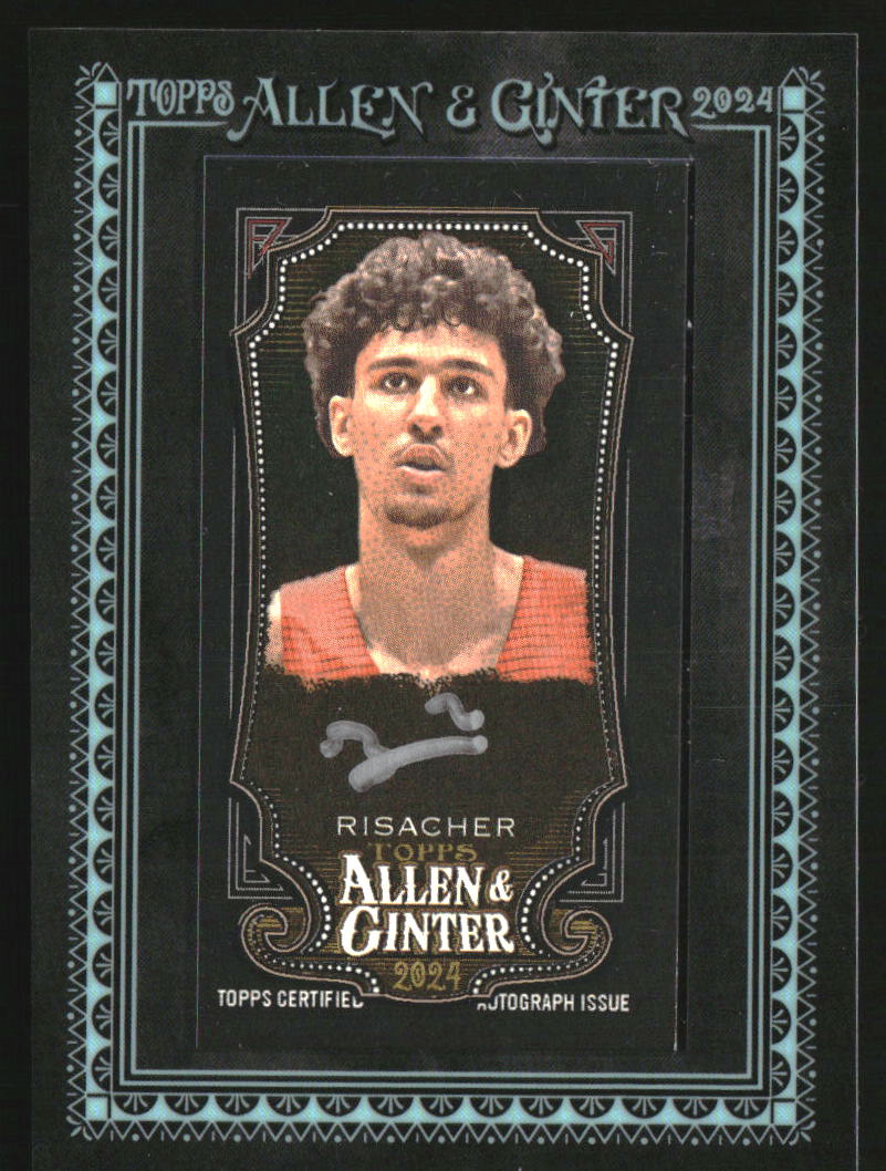 2024 Topps Allen and Ginter X Mini Framed Auto Black Frame Zaccharie Risacher