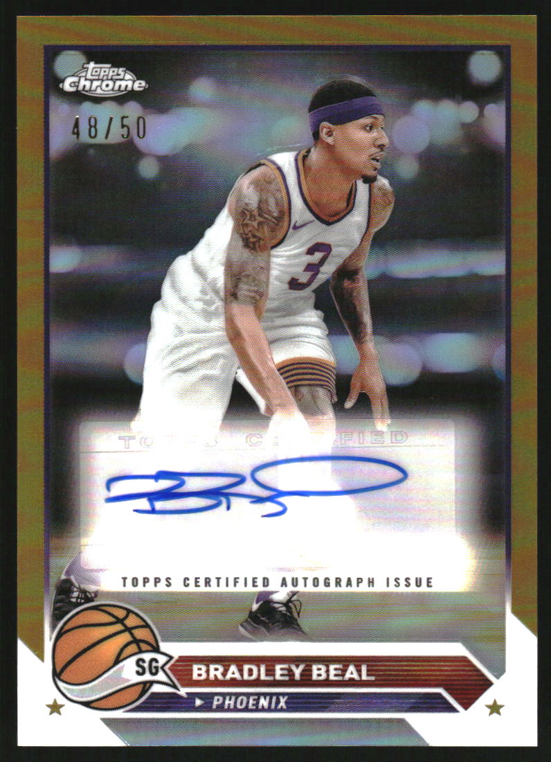 2023-24 Topps Chrome Autographs Gold Refractors #CGBBE Bradley Beal Auto /50