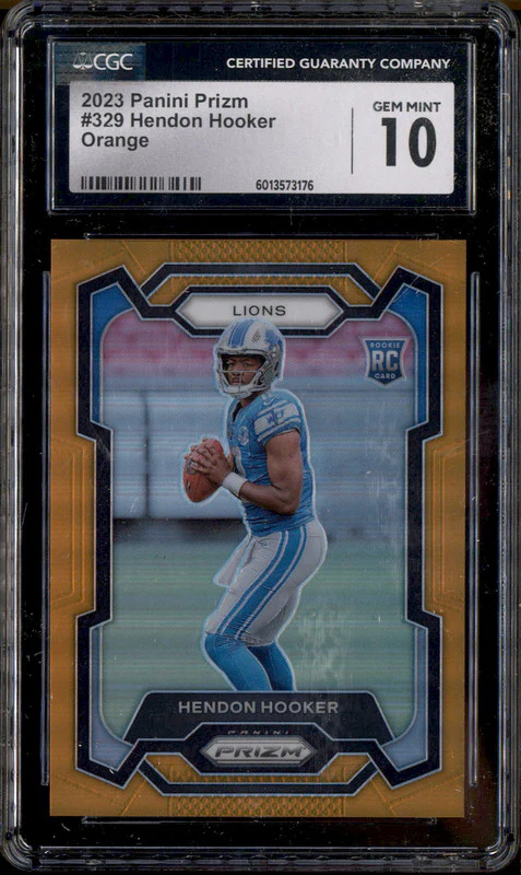 2023 Panini Prizm Orange #329 Hendon Hooker RC Rookie /249 CGC 10