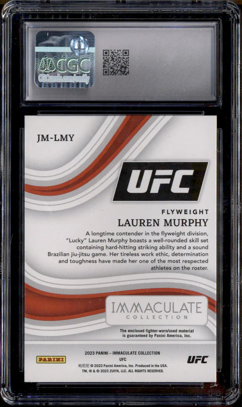 2023 Immaculate UFC Jumbo Shorts Prime Lauren Murphy /8 CGC 10 - Image 2