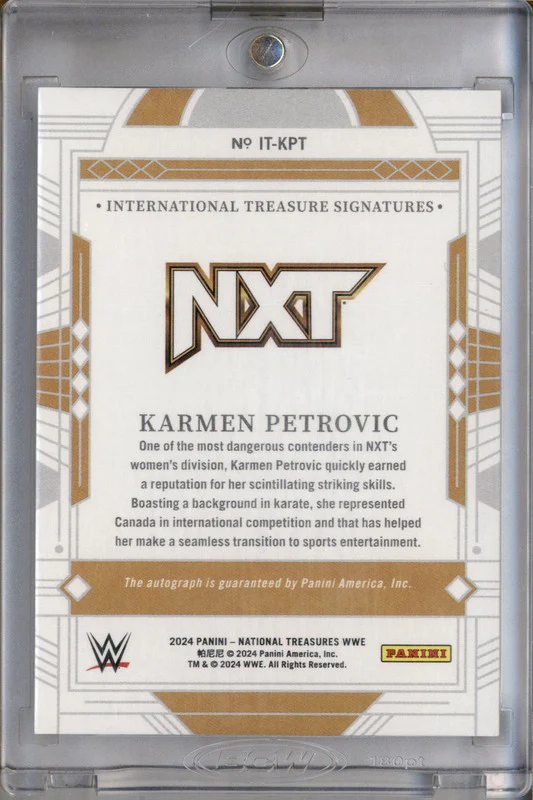 2024 National Treasures WWE International Auto Holo Gold Karmen Petrovic /10 - Image 2