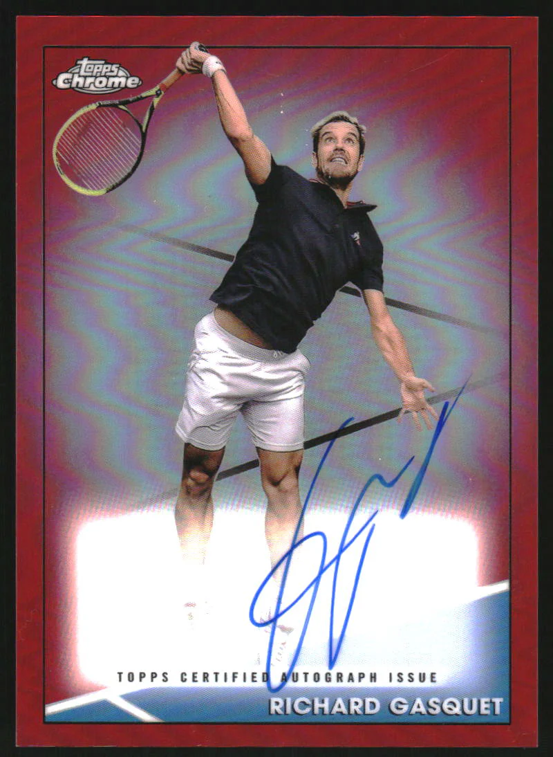 2021 Topps Chrome Tennis Autographs Red Refractors #CARG Richard Gasquet Auto /5
