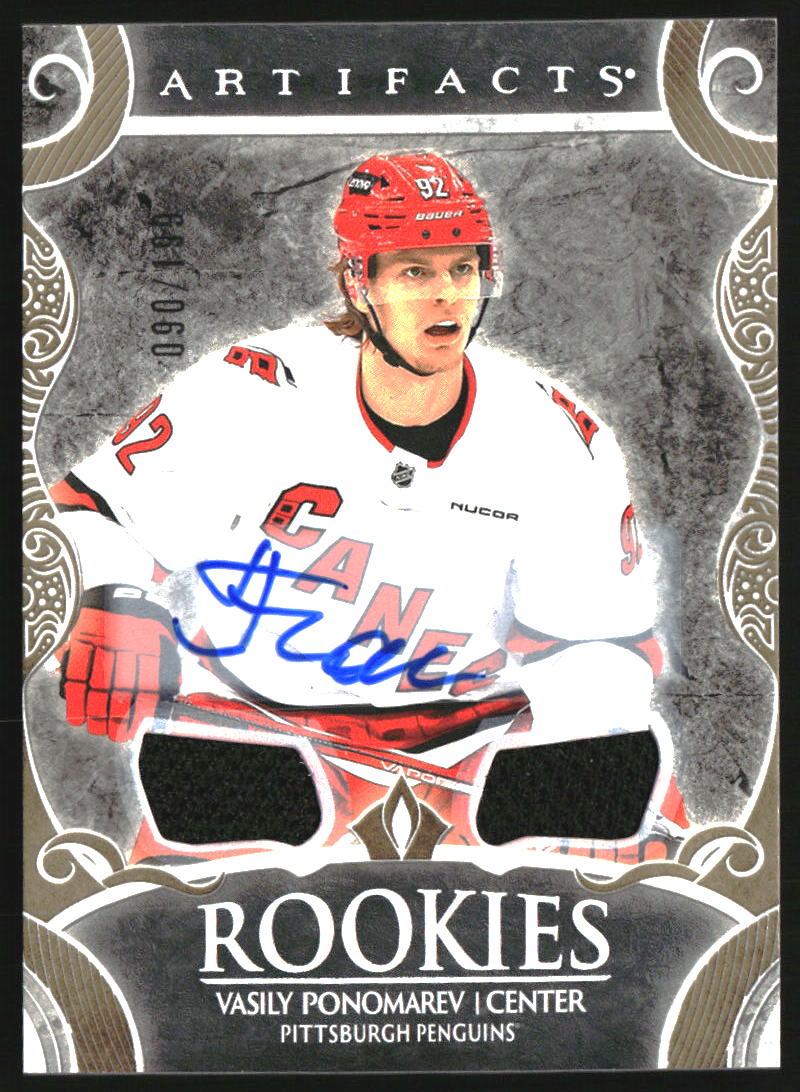 2024-25 Artifacts Material Autographs Gold #184 Vasily Ponomarev RC Auto /199