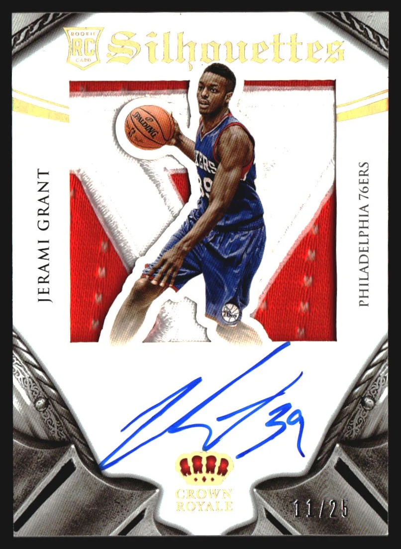 2014-15 Panini Preferred Silhouettes Prime #312 Jerami Grant RC Auto /25