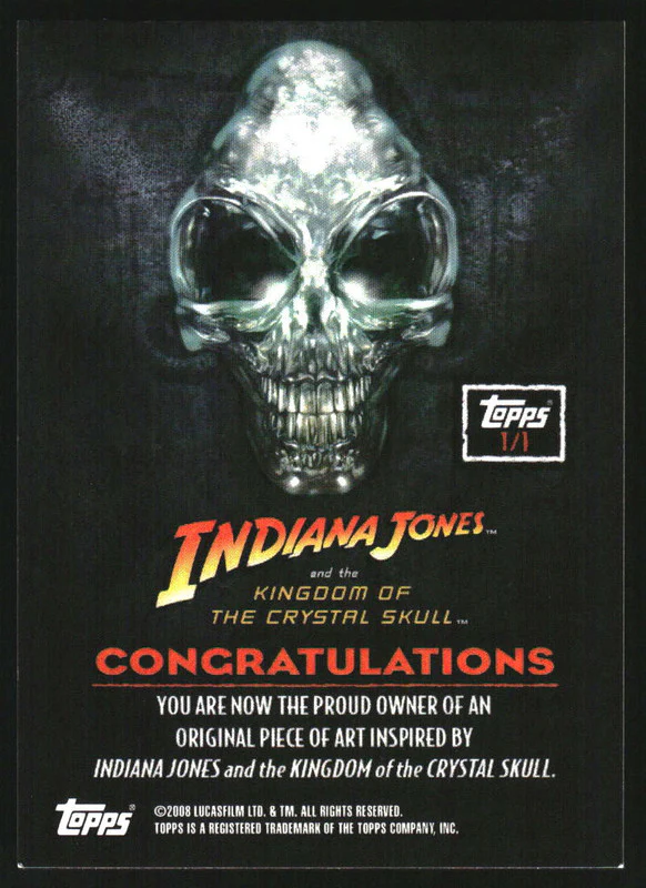 2008 Indiana Jones Kingdom of The Crystal Skull Sketch Card 1/ - Image 2